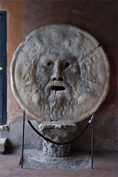 The Mouth of Truth, an old manhole representing a river god swallowing the waste waters