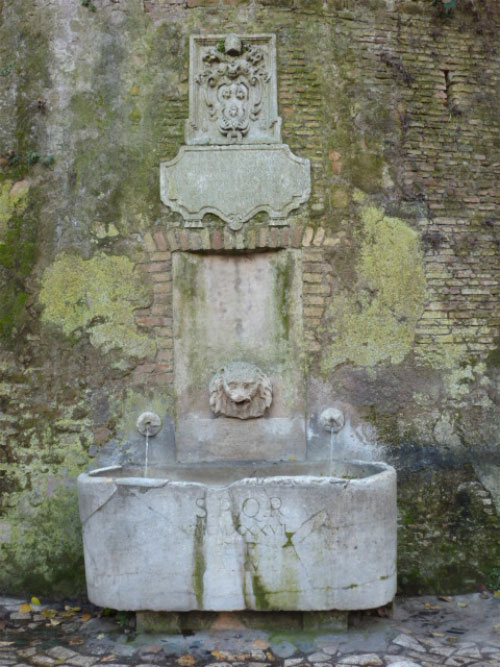 The 'Acqua Innocenziana' is a spring, coming out from the fountain below S. Pietro in Montorio walls | Photo Pica A., 2015